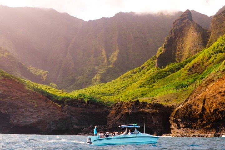 a canyon with a mountain in the background