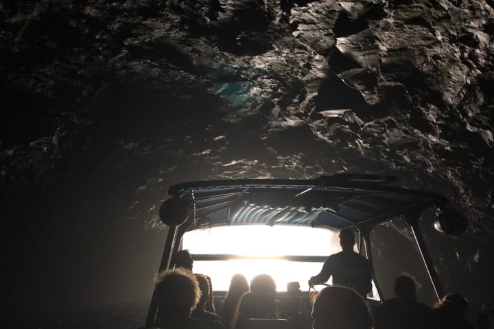 a group of people in a car