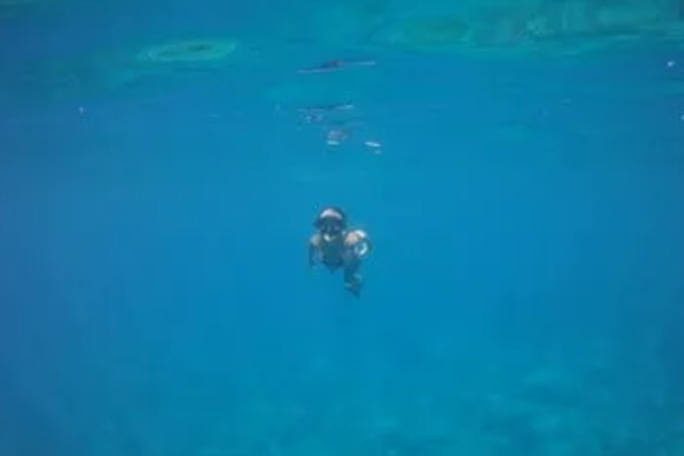 a large pool of water