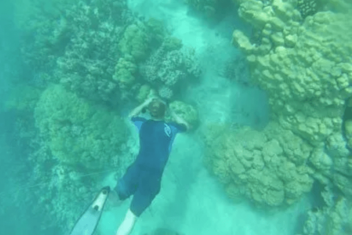 underwater view of a swimming pool