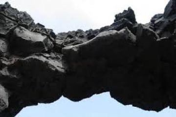 a close up of a rock