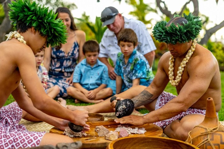 a group of people sitting at a table