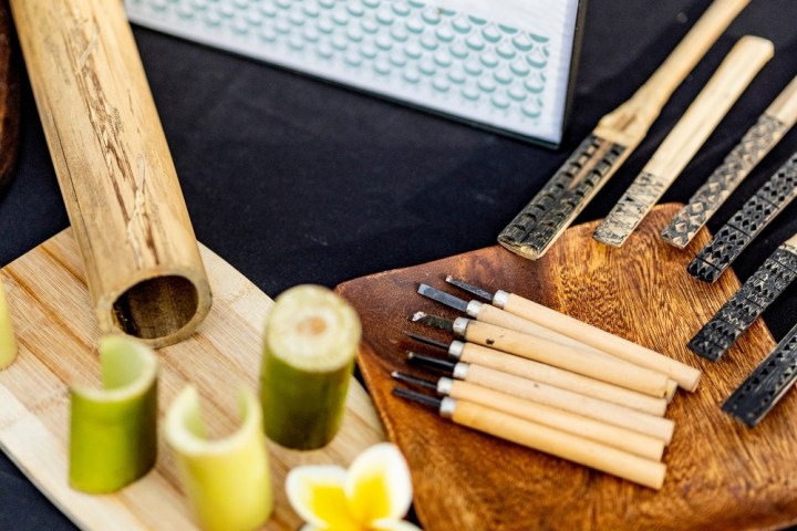 a tray of food on a table