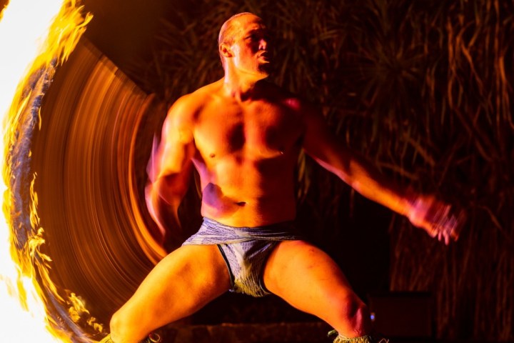 a man that is on fire