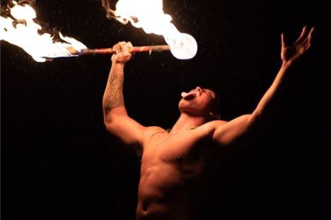 a person that is on fire