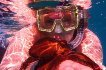 a person in a swimming pool