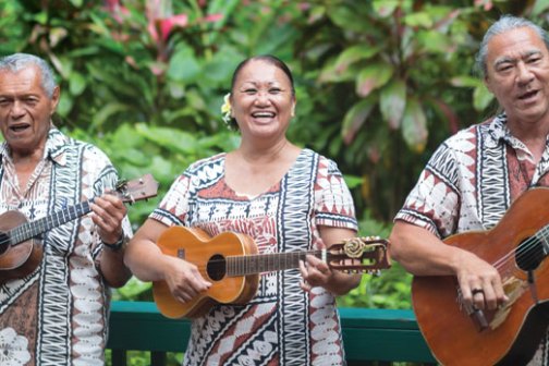 Woman holding a guitar