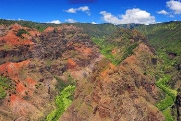 a canyon with Waimea Canyon State Park in the background