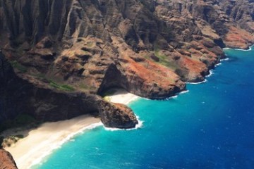 water next to the rock