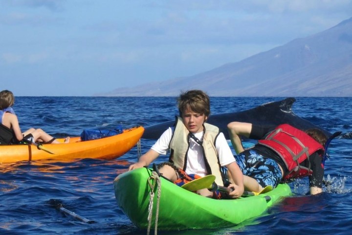 a person sitting in a boat on a body of water
