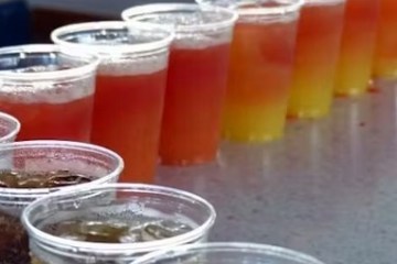 a close up of a drink