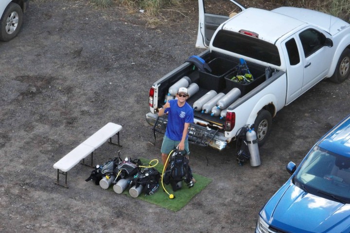 a car parked in a parking lot