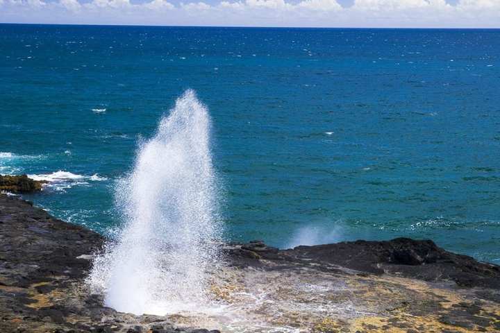 a body of water next to the ocean