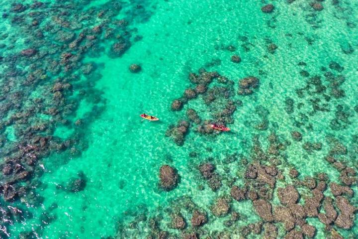 a reef from drone footage